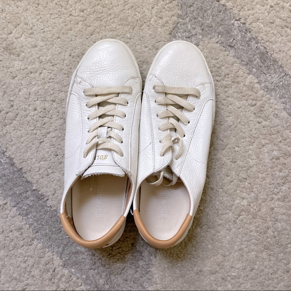 Soludos Ibiza Classic Lace Up Sneaker Size 7 White